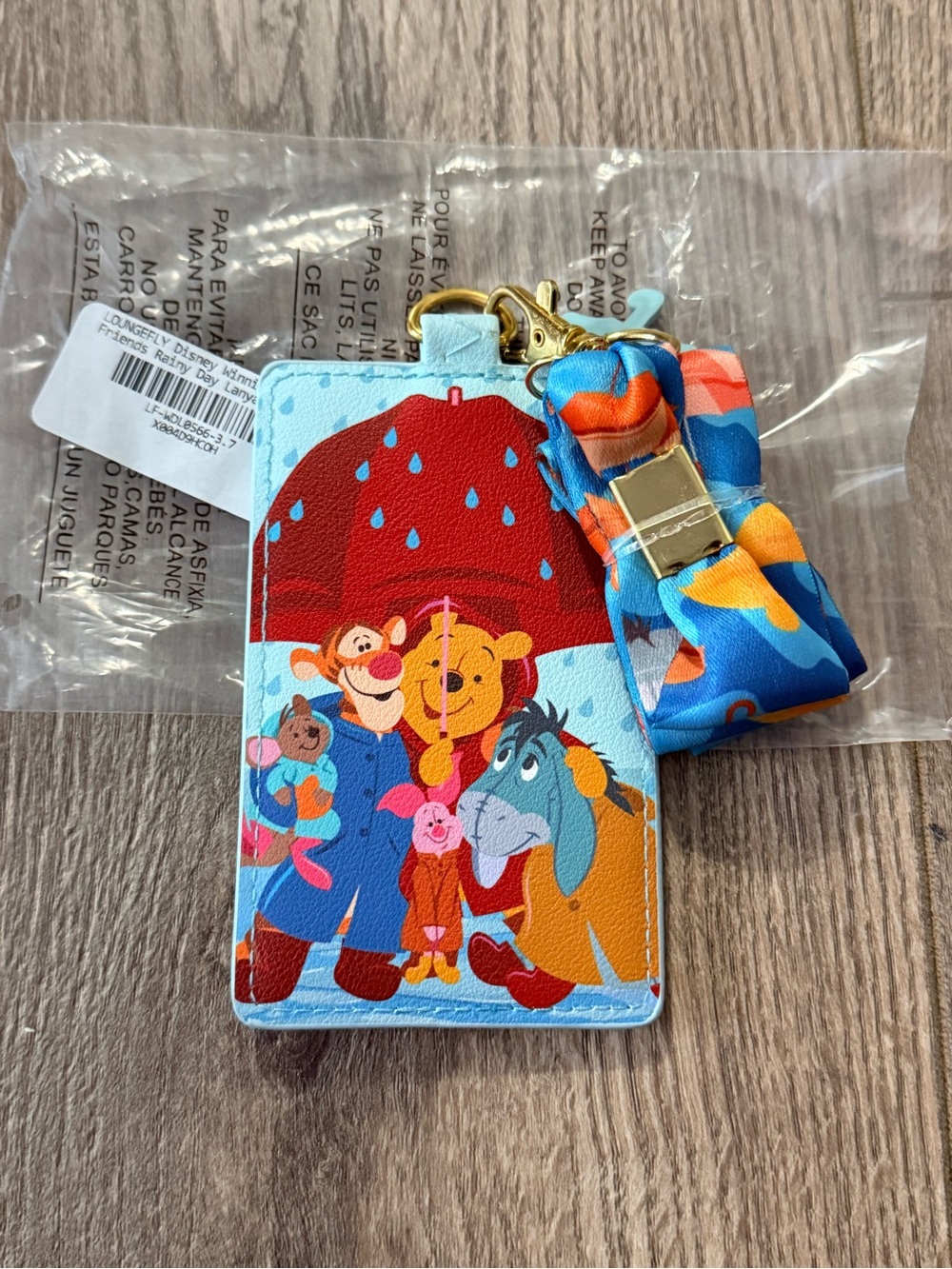 Disney Winnie the Pooh Lanyard Card Holder - Light Blue